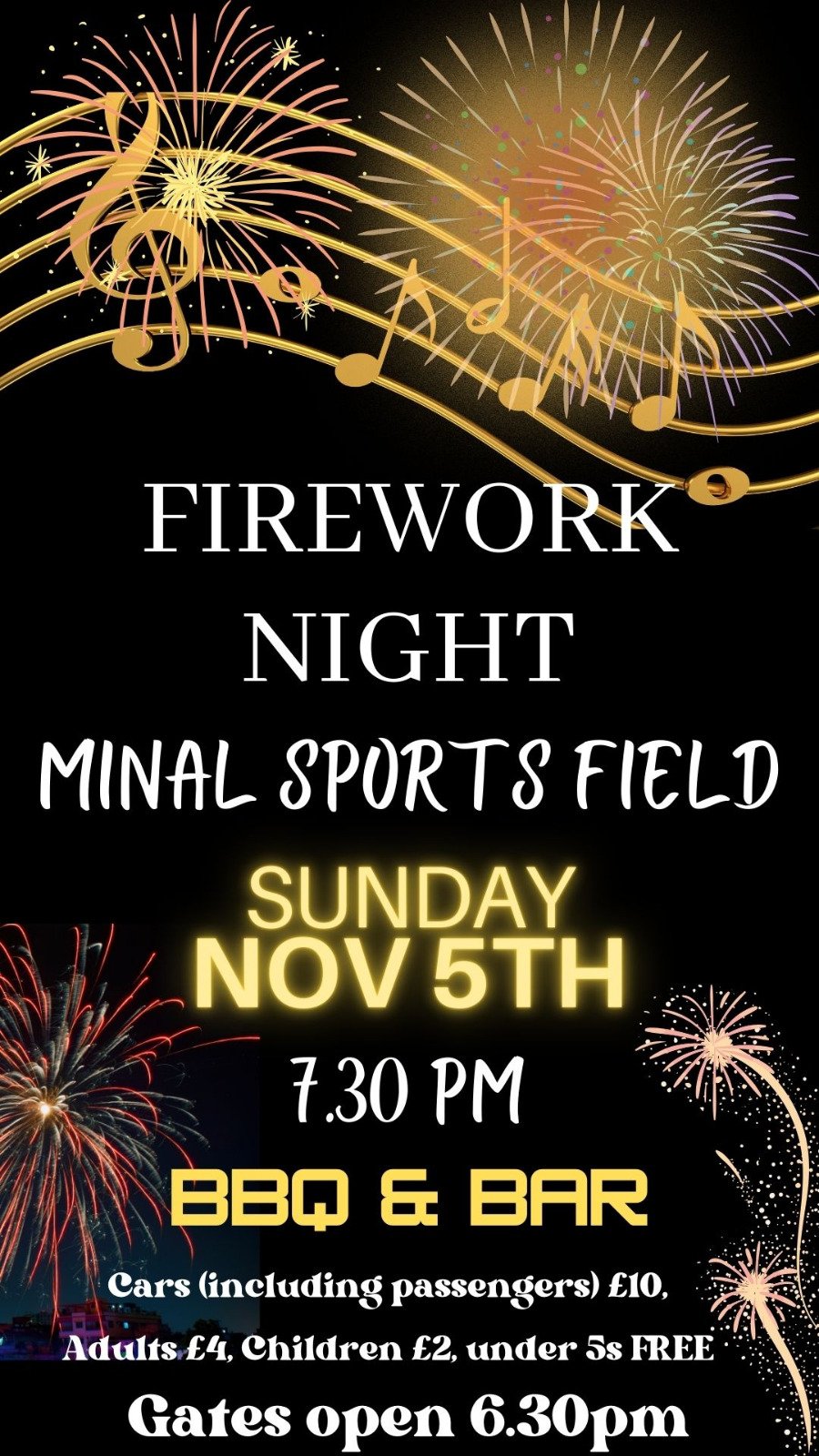 Fireworks Night Sunday 5 November 2023